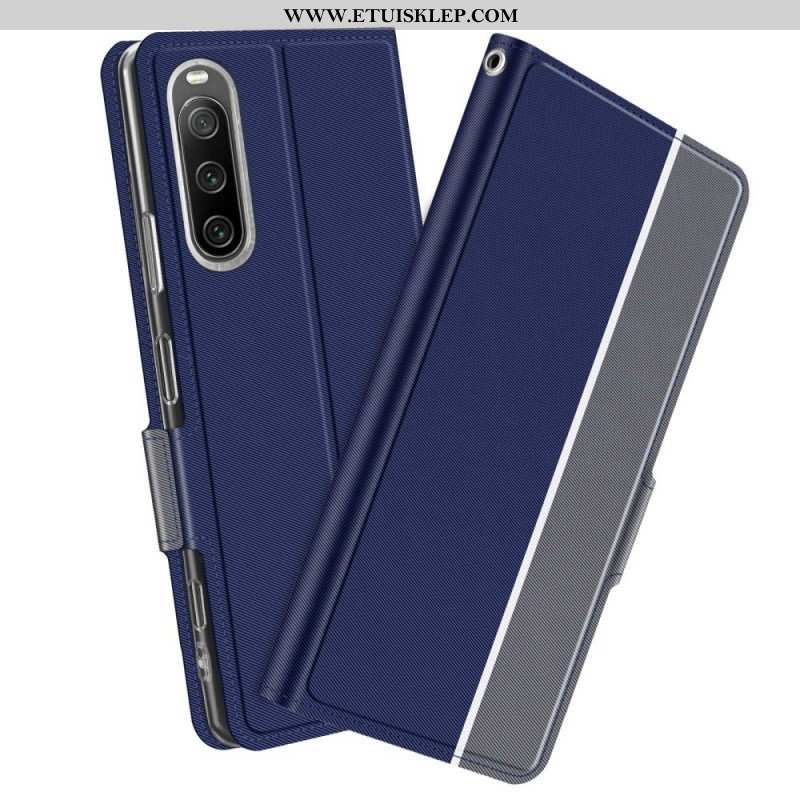 Etui Na Telefon do Sony Xperia 10 IV Etui Folio Dwukolorowy Baiyu